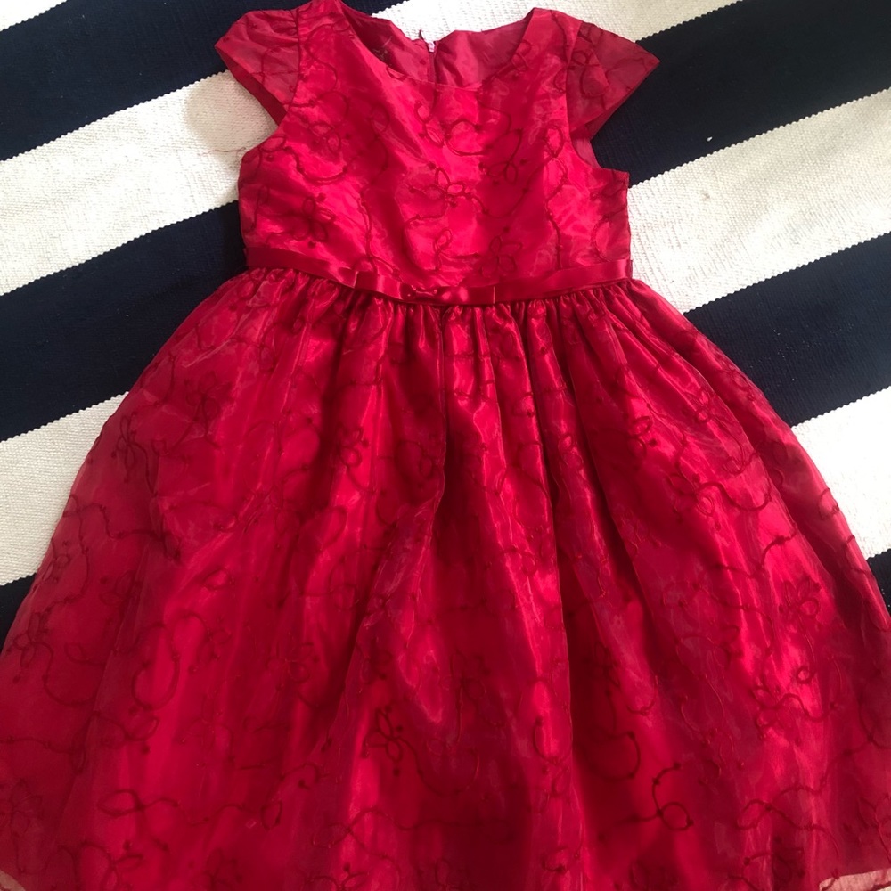 Princess Faith Red Holiday or Party Dress size 10 Excellent condition